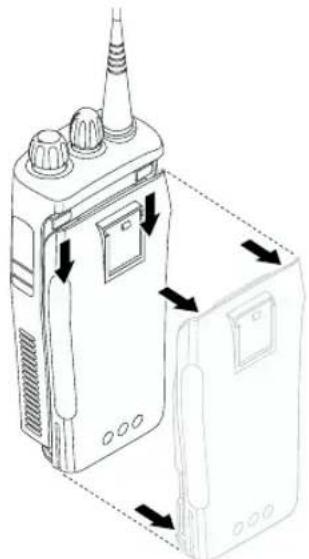 MOTOROLA CP040 - Akun irrottaminen - 2