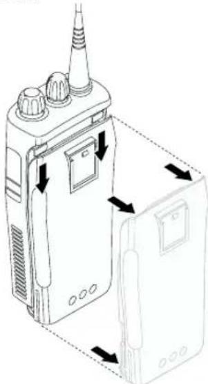 MOTOROLA CP040 - Extracción de la bateria - 3