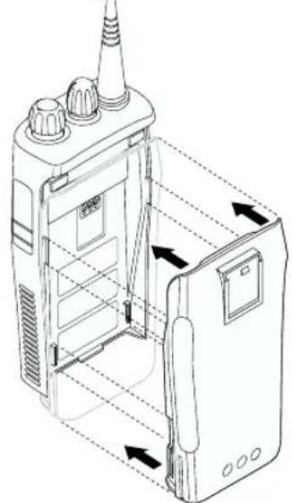 MOTOROLA CP040 - Isaetning af batteriet - 1