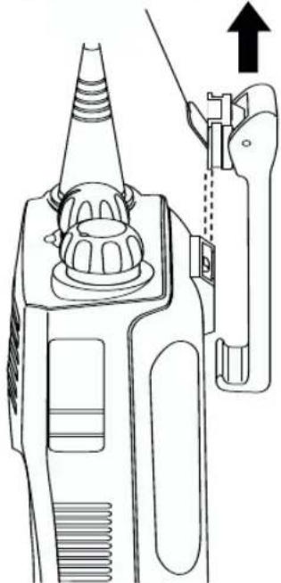 MOTOROLA CP040 - Entfernen des Gurtelclips - 1