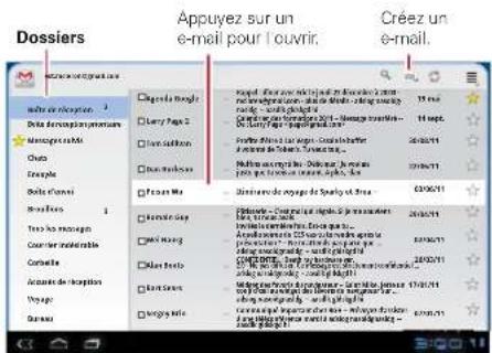 MOTOROLA XOOM 2 - E-MAIL ET CONTACTS - 1