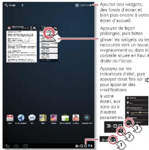 MOTOROLA XOOM 2 Media Edition - DÉMARRAGE RAPIDE: PERSONNALISER - 1
