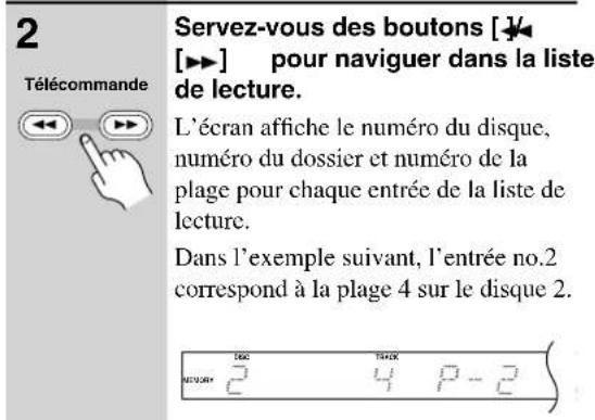 ONKYO DXC390S - Vérification du contenu de la liste de lecture - 2