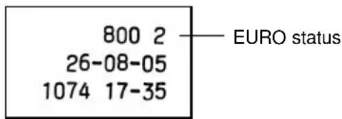 SHARP XEA102 - Checking the current EURO status - 2