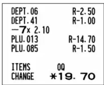 SHARP XEA113 - BonToetsbediening voorbeeld - 1