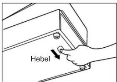 SHARP XEA113 - Öffnen der Schublade von Hand - 1
