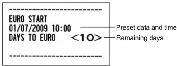 SHARP XEA113 - Setting the date and time when the automatic modification operation for EURO should be executed Selection of compulsory/non-compulsory of execution of the automatic modification operation for EURO - 1