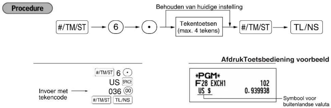 SHARP XEA113 - ■ Symbool voor buitenlandse valuta (4 tekens) - 1