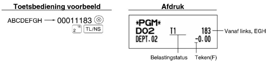 SHARP XEA113 - Limiet aantal cijfers - 1
