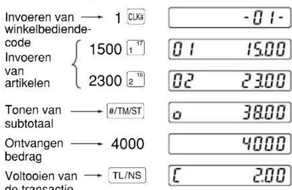 SHARP XEA113 - Voltooien van de transactie - 1