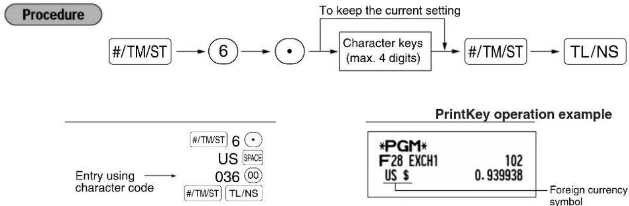 SHARP XEA113 - ■ Foreign currency symbol (4 digits) - 1