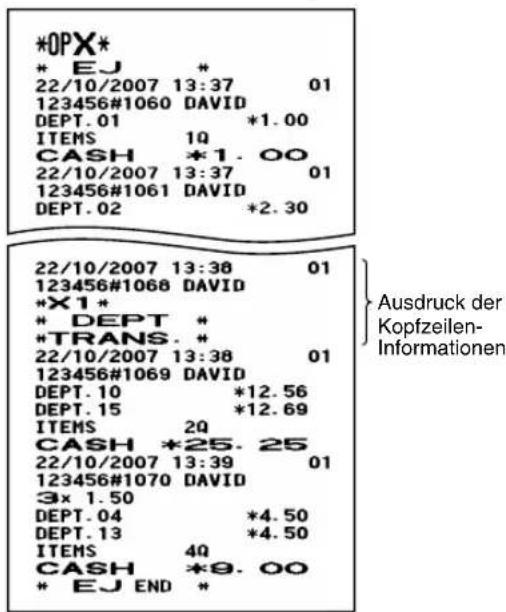 SHARP XEA113 - ■ Abruf und Nullstellung der elektronischen Journaldaten (Ausstellung eines E-Journalberichts) - 4