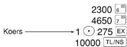 SHARP XEA113 - Gebruik van een handmatig ingevoerde koers - 1