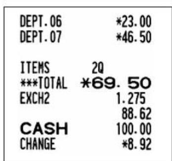 SHARP XEA113 - Gebruik van een handmatig ingevoerde koers - 2