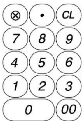 ⊗ • CL 7 8 9 4 5 6 1 2 3 0 00