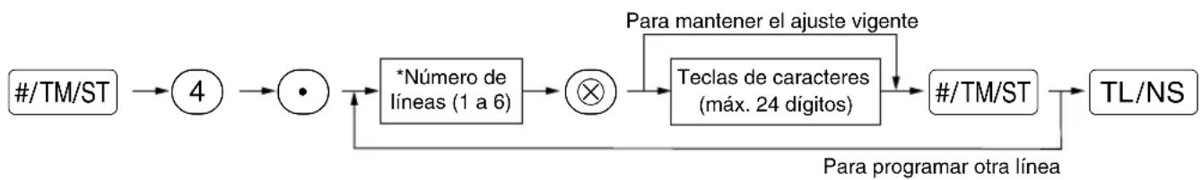 SHARP XEA113 - ■ Mensajes de membrete (6 líneas y 24 dígitos para cada línea) - 1