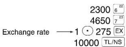 SHARP XEA113 - Applying manual exchange rate - 1