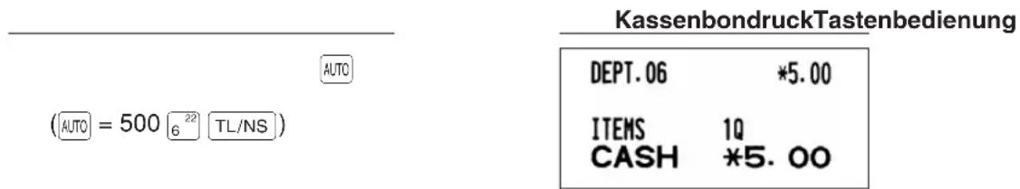 SHARP XEA113 - Registrierung mit der Automatik-Eingabetaste (AUTO) - 1