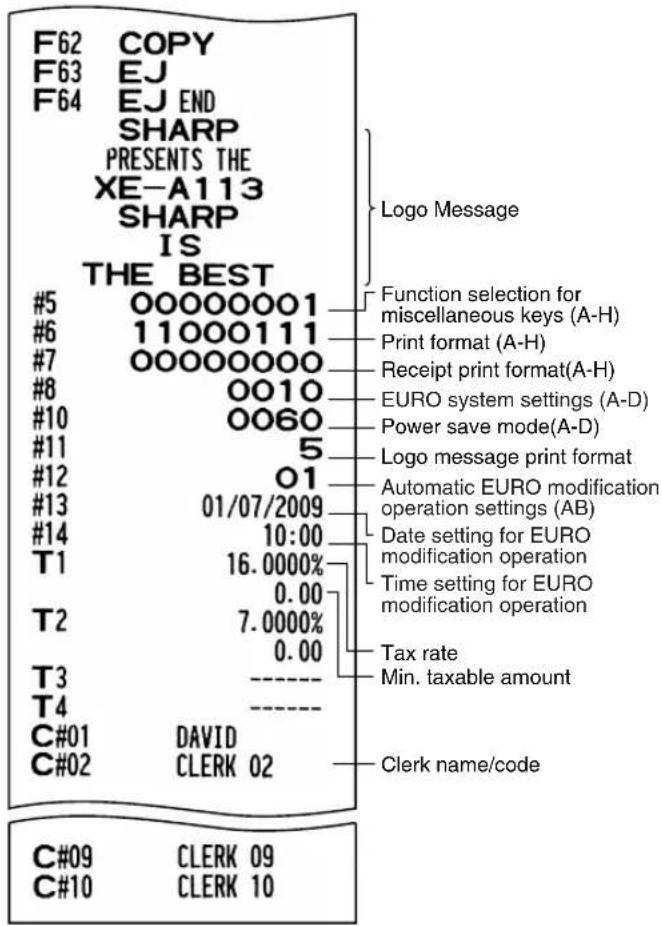 SHARP XEA113 - ■ Sample printouts - 2