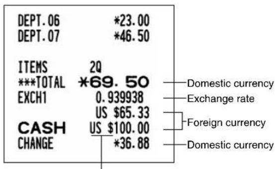 SHARP XEA113 - Applying preset exchange rate - 2