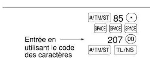 #/TM/ST 85 SPACE SPACE SPACE Entrée en → 207 00 #/TM/ST TL/NS