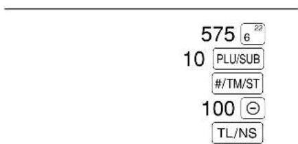 SHARP XEA113 - Abzug für Zwischensumme - 1