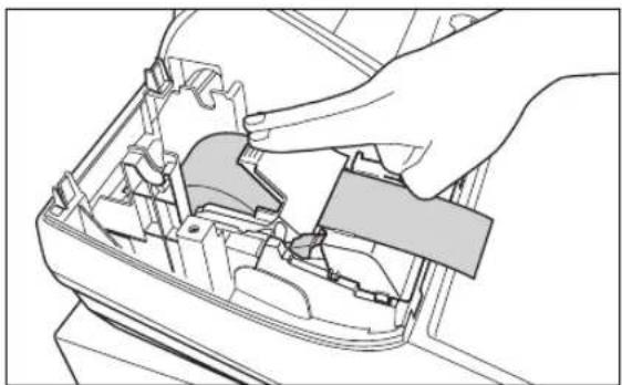 SHARP XEA113 - Precaution: The paper cutter is mounted on the printer cover. Take caution when removing and installing the cover. - 4
