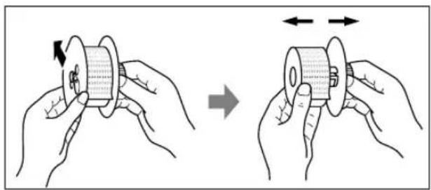 SHARP XEA113 - ■ Verwijderen van de papierrol - 3