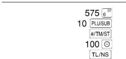 SHARP XEA113 - Aftrekken van subtotaal - 1