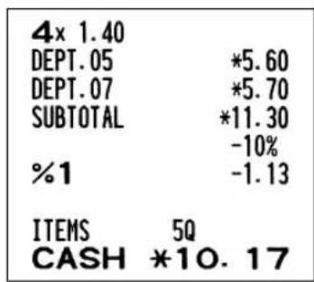 SHARP XEA113 - BonToetsbediening voorbeeld - 1