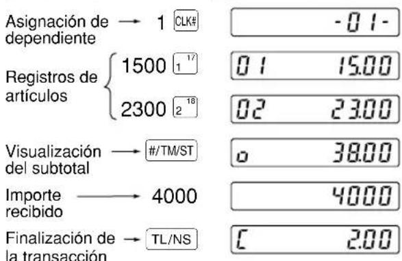 SHARP XEA113 - Finalización de la transacción - 1