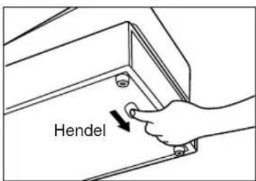 SHARP XEA113 - Handmatig openen van de ladehouder - 1