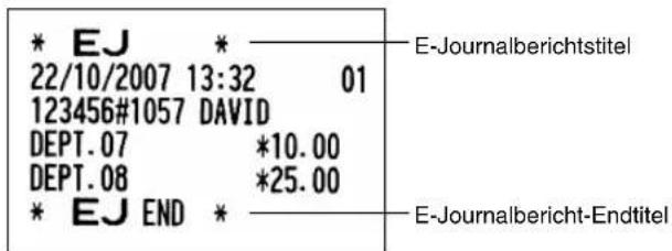 SHARP XEA113 - ■ Ausdrucken der Journaldaten während einer Transaktion - 1