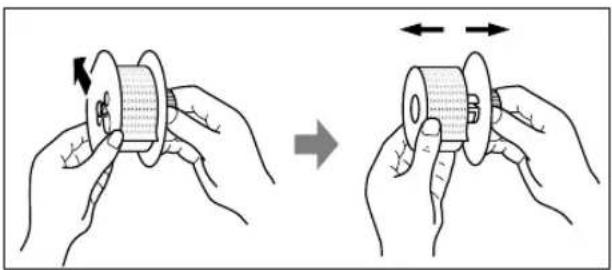 SHARP XEA113 - ■ Enlèvement du rouleau de papier - 3