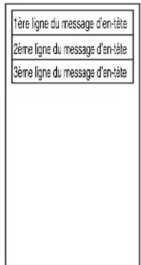 1ère ligne du message d'en-tête 2ème ligne du message d'en-tête 3ème ligne du message d'en-tête