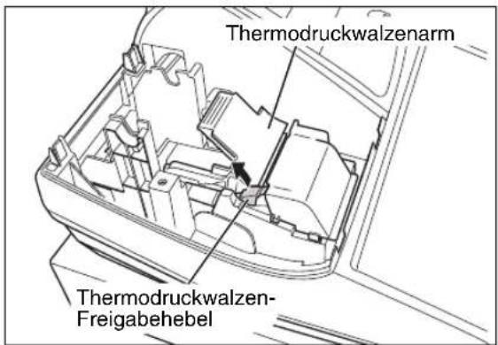 SHARP XEA113 - Vorsicht: Die Bonabtrennvorrichtung ist in die Druckwerkabdeckung eingebaut. Lassen Sie daher beim Abnehmen und Anbringen der Abdeckung die erforderliche Vorsicht walten. - 1