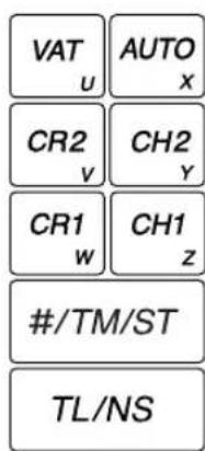 VAT U AUTO X CR2 V CH2 Y CR1 W CH1 Z #/TM/ST TL/NS