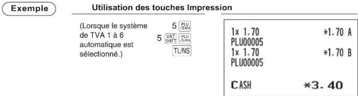 SHARP ERA411 - Dans le cas d'un changement de TVA par un article - 1