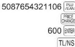 SHARP ERA411 - Changement d'un prix pendant une opération Utilisation des touches Impression - 1