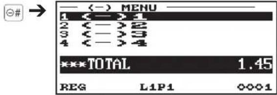 SHARP ERA411 - Sélection d'articles à partir du menu - 4
