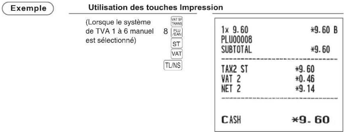 SHARP ERA411 - Dans le cas d'un changement de TVA par une opération - 1
