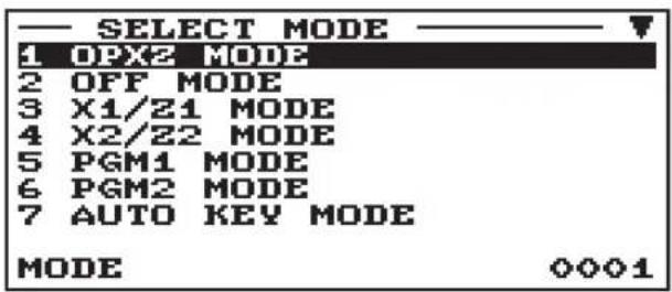 SHARP ERA411 - Selection d'un mode d'exploitation - 1