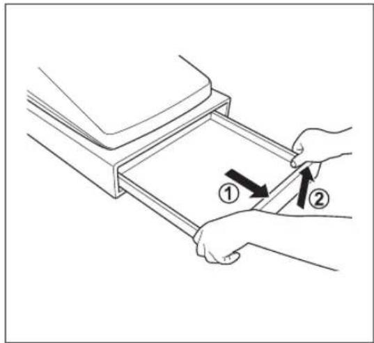 SHARP ERA411 - Enlevement de la caisse et du tiroir - 2