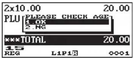 SHARP ERA411 - Vérification de l'âge - 1