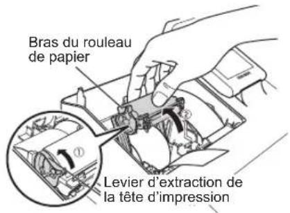 SHARP ERA411 - Retrait des rouleaux de papier - 1