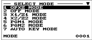 SHARP ERA421 - Fenêtre de selection de mode - 1