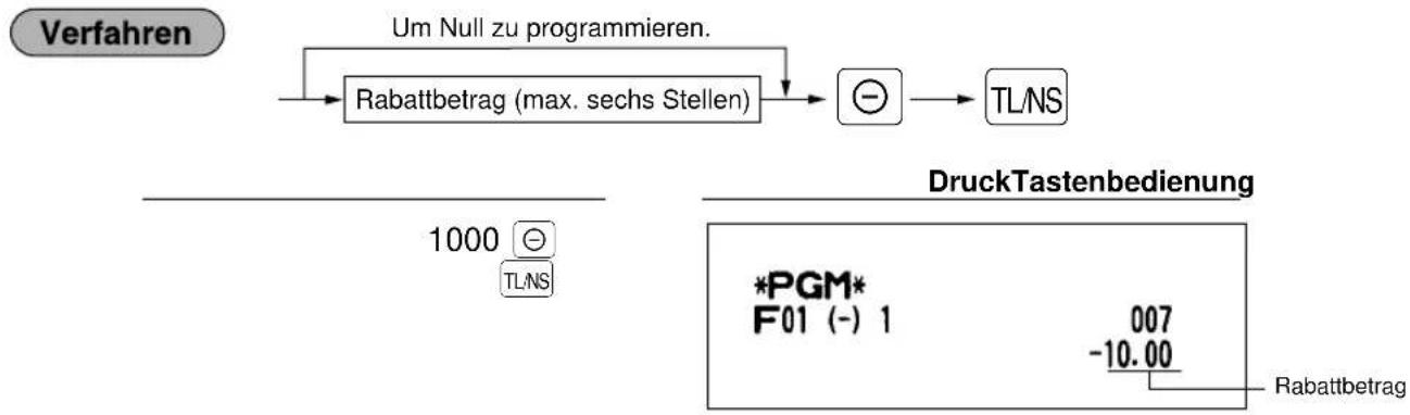 SHARP ERA220 - ■ Programmierung des Rabattbetrags (☐) - 1