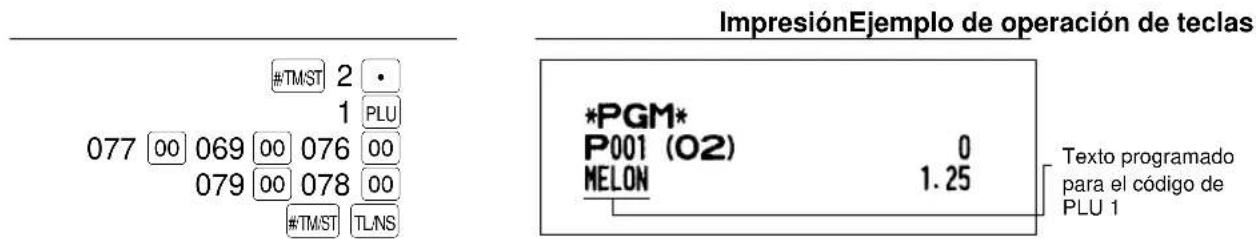 SHARP ERA220 - ■ Programación de texto de PLU (etiqueta de artículo) - 2