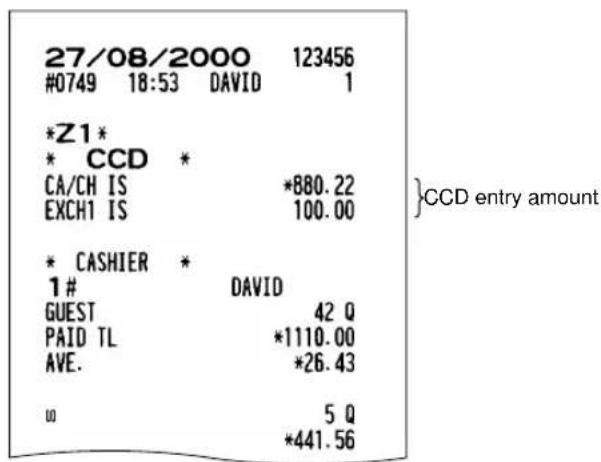 SHARP ERA220 - TMST : When inputting the cash and/or cheque amount in the drawer - 1