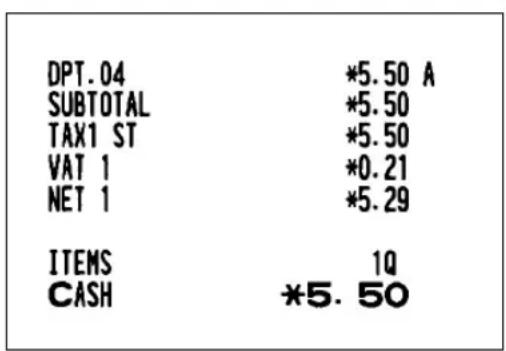 SHARP ERA220 - Automatic VAT 1 and automatic tax 2-4 system - 4